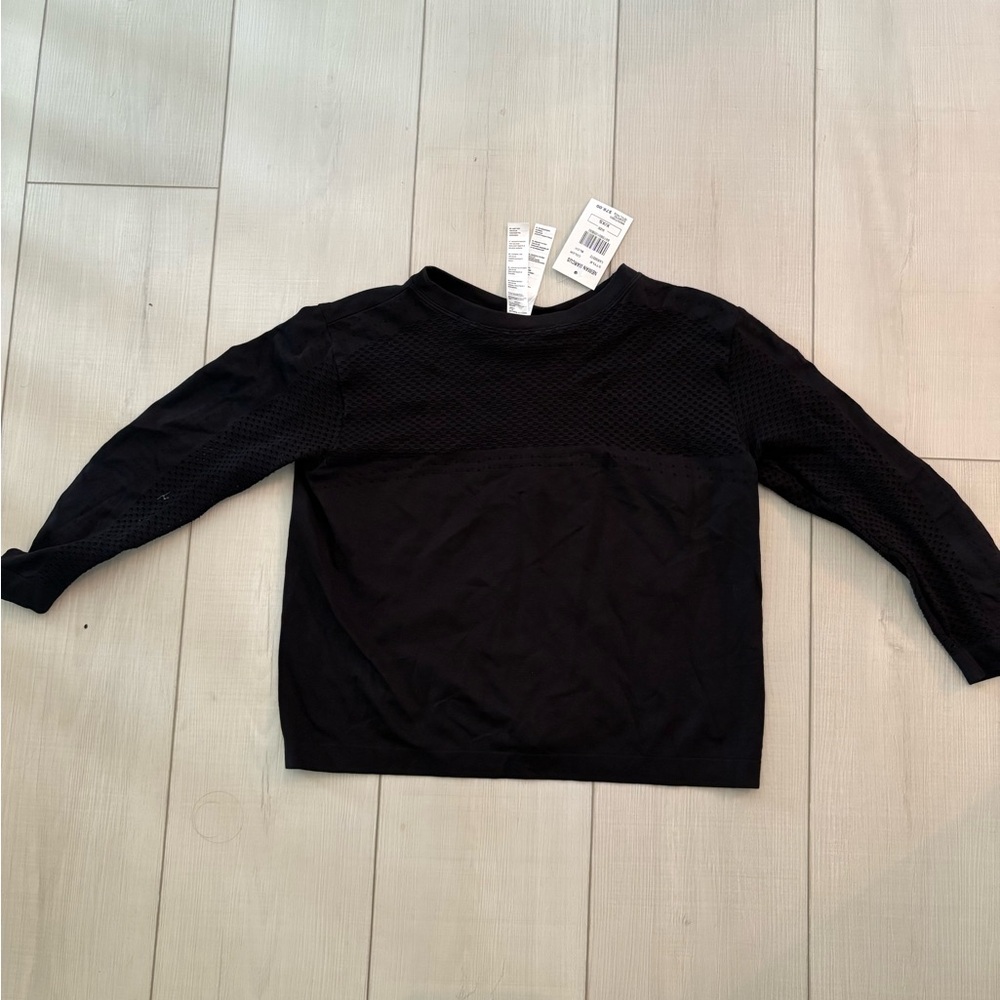 Varley Halldale NWT Seamless Mesh Long Sleeved Cropped Top xs black - Picture 5 of 6